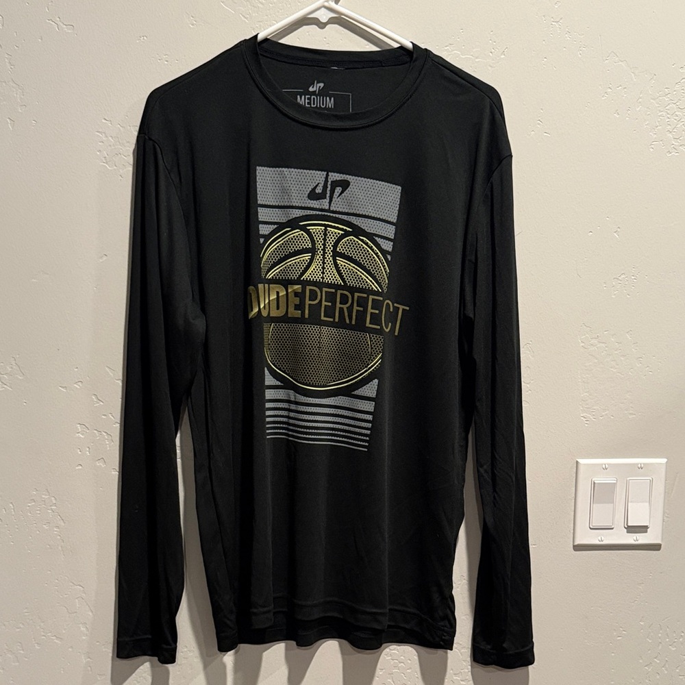 Dude Perfect Dri-fit Black Long Sleeve Men's Shirt